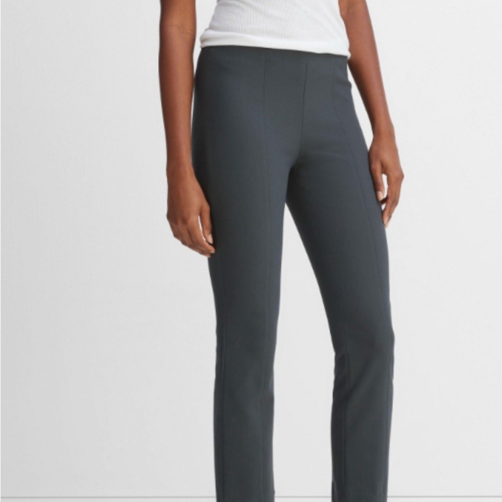 Vince dark gray stitch seam ponte leggings with Wide‎ Waistband SMALL